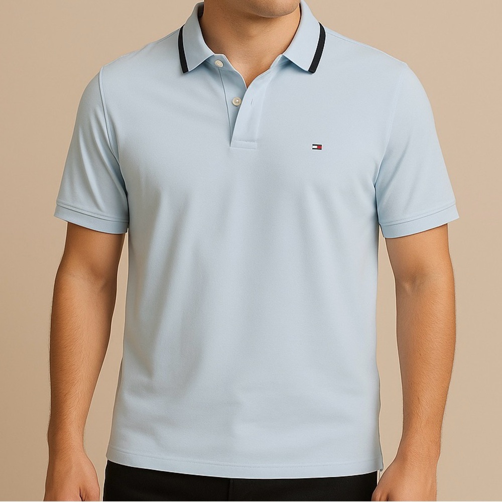 NWT Tommy Hilfiger Sky Blue Polo Shirt M